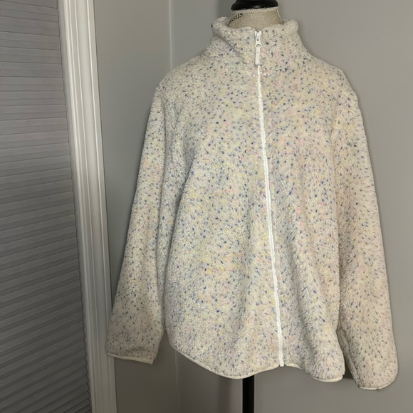 J. Crew Jackets & Blazers - J Crew Sherpa Jacket Off White & Pastel Confetti